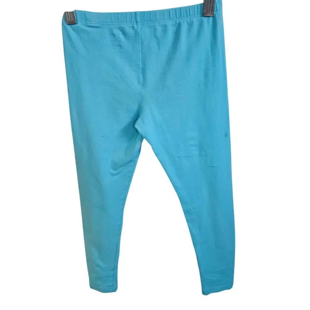 Children's Place Girls Size M Leggings Solid Light Blue Casual Basic Everyday